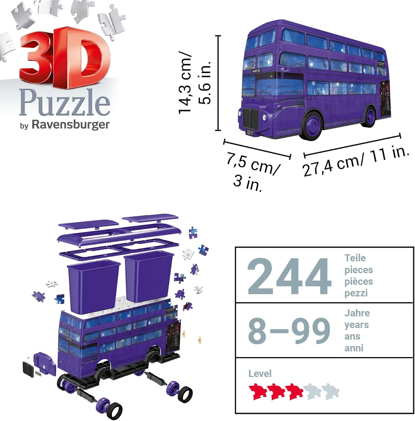 Ravensburger 3D Puzzle 11158 - Knight Bus Harry Potter - Der Fahrende Ritter - NEU