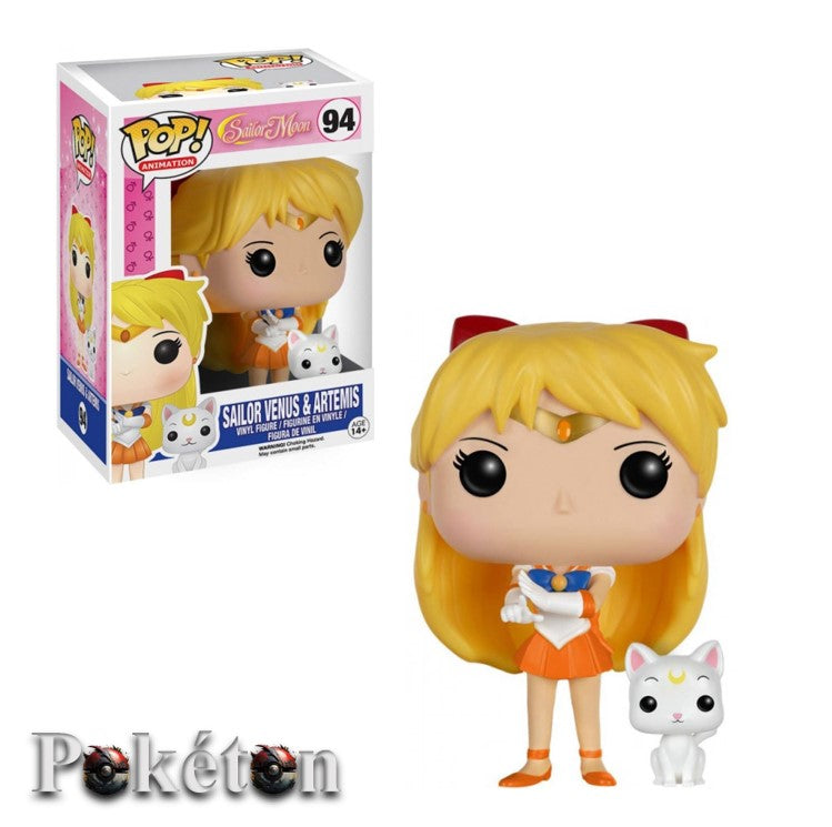 FUNKO POP Sailor Moon #94 Sailor Venus & Artemis - Vinyl Figur NEU