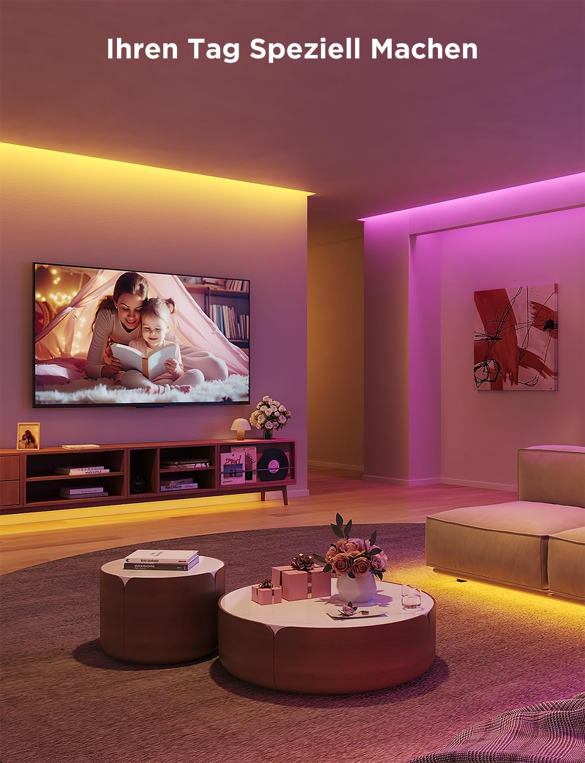Govee LED Strip 40m, Bluetooth RGB LED Streifen mit App-Steuerung, Farbwechsel, Musik Sync (Kopie)