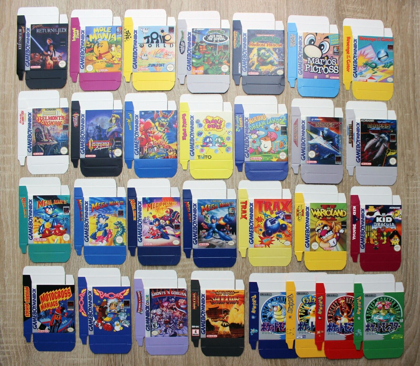 Mini Box für Nintendo Gameboy Spiele (in Anlehnung an OVP) z.B. Mario, Zelda, Pokemon, uvm