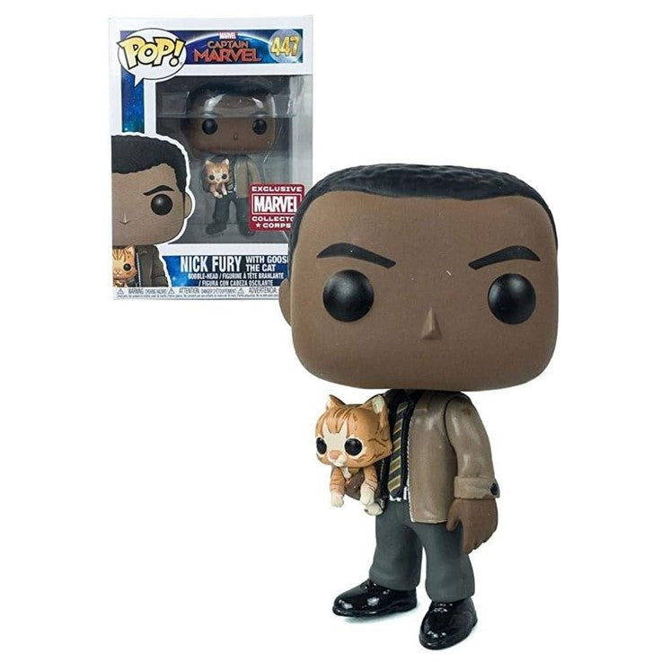 FUNKO POP Captain Marvel #447 Nick Fury - Bobble Head - NEU