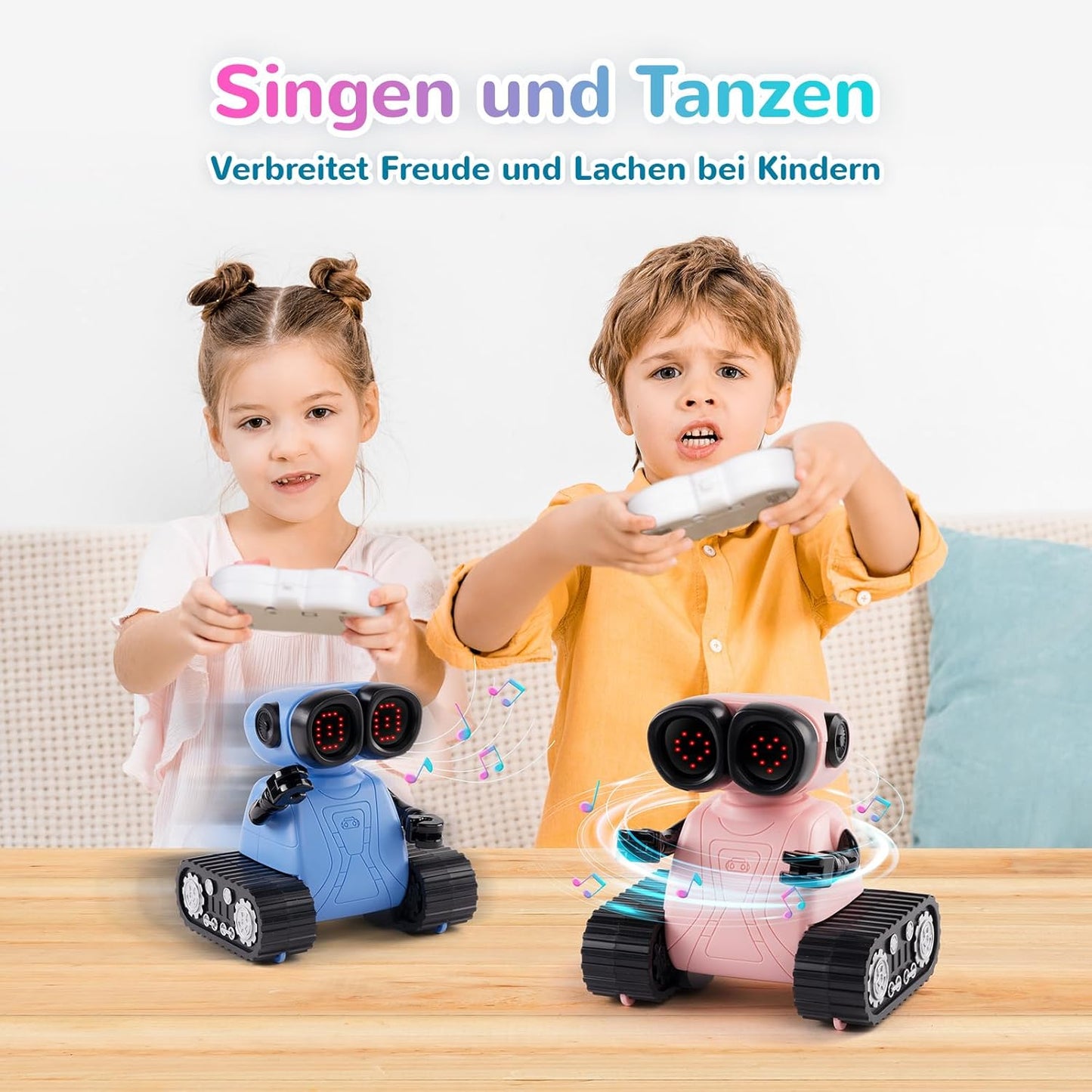 SGILE emotional ferngesteuerter Roboter Spielzeug mit LED & Musik inkl Fernbedienung
