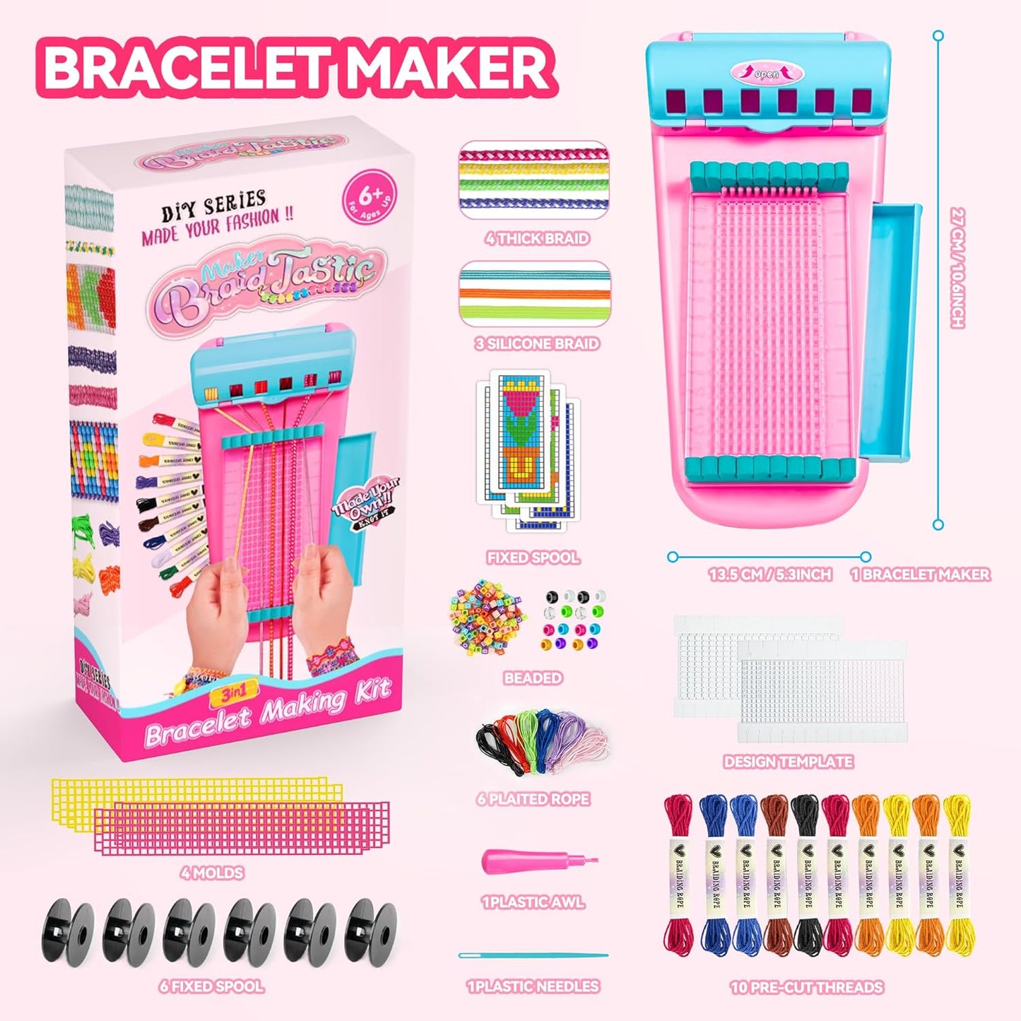 DIY Freundschaftsarmband Selber machen Armband Bausatz Mädchen Spielzeug - NEU