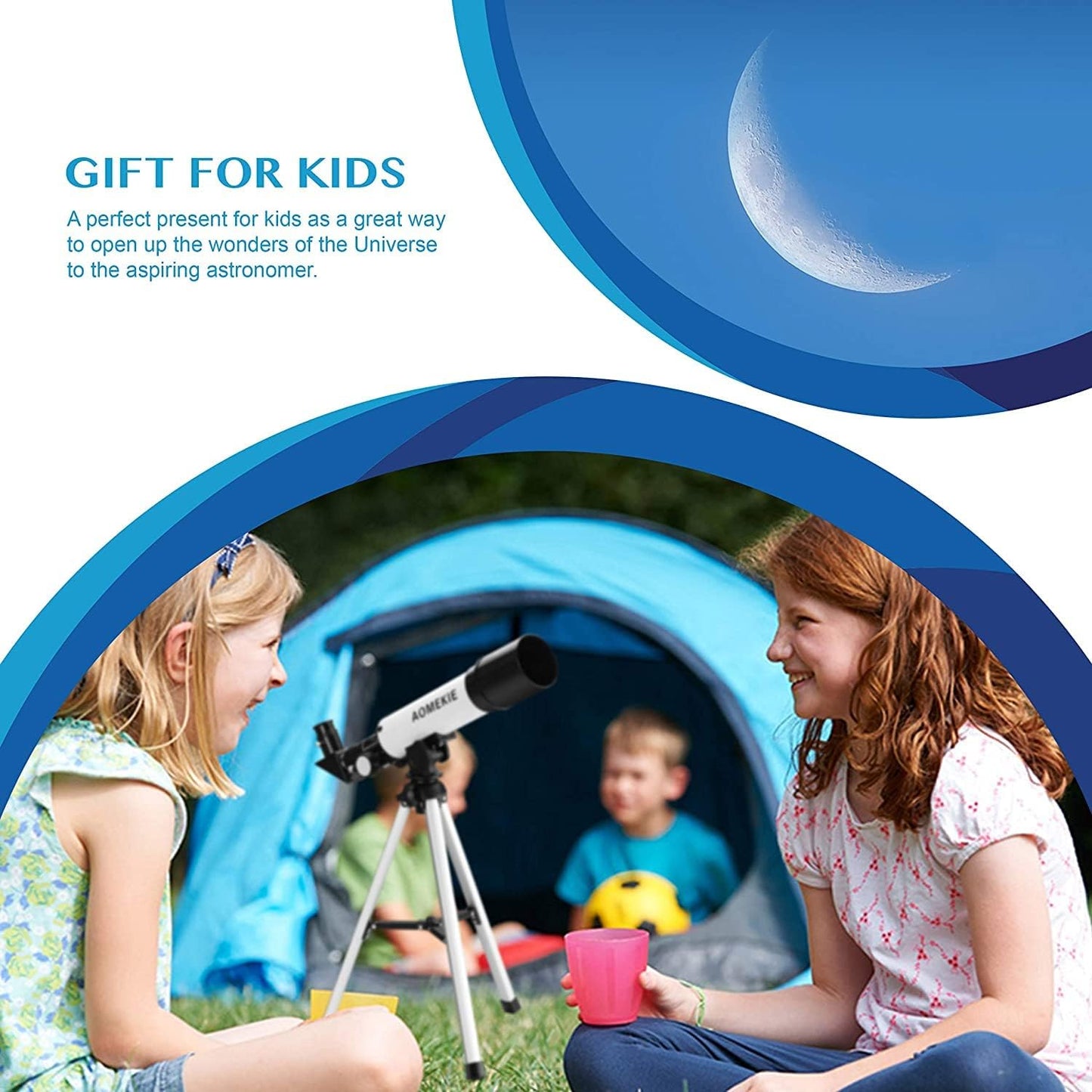 Teleskop Kinder Einsteiger 90x Vergrößerung Astronomisches Fernrohr Refraktor