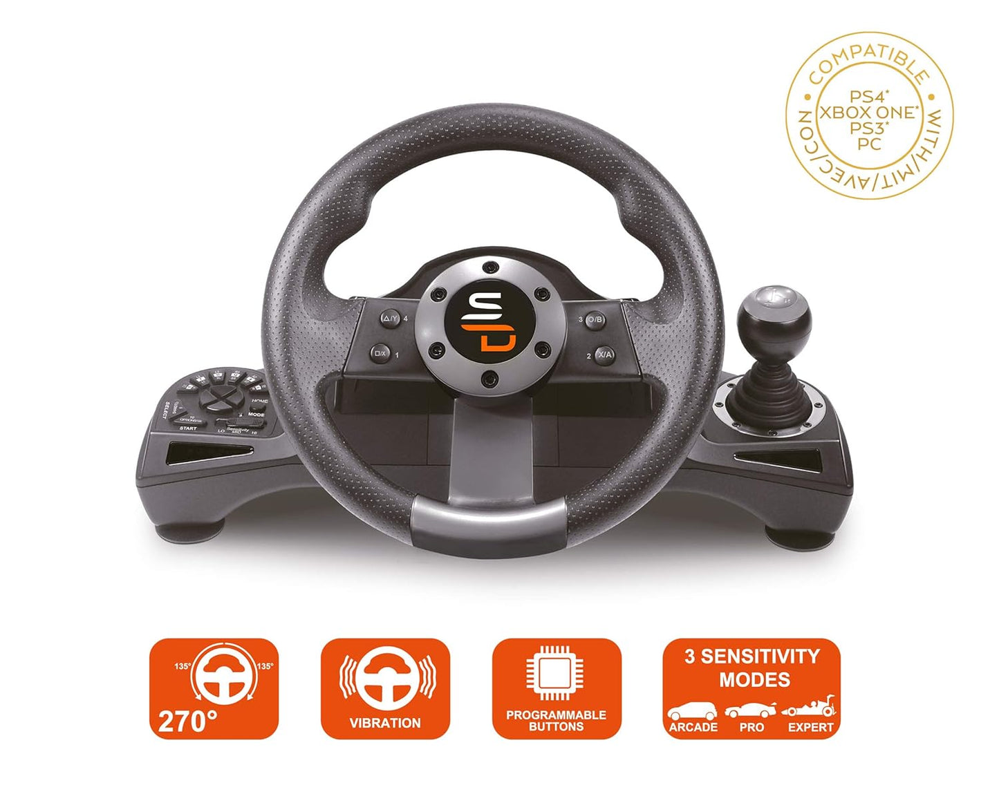 SUBSONIC - Racing Lenkrad - DRIVE PRO SPORT für PS3 PS4 XBOX ONE