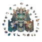 Wooden Jigsaw Puzzle Holzschnittpuzzle Tierpuzzle Krokodil 201 Teile 28 x 28cm