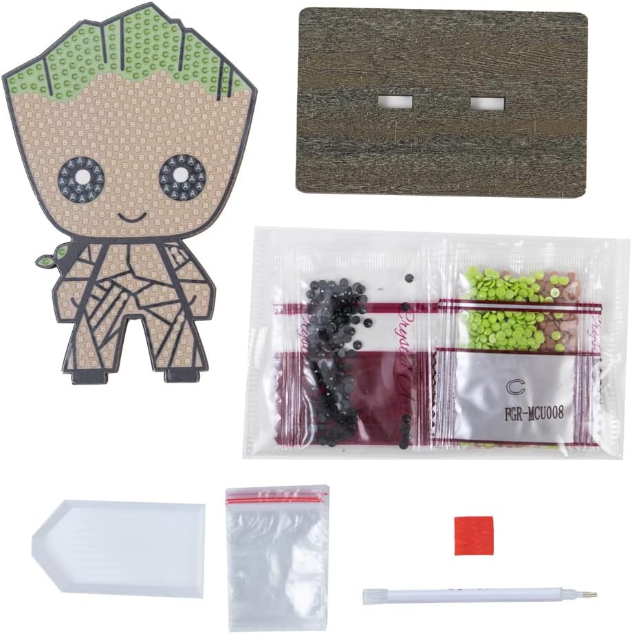 Crystal Art Diamond Painting - Auswahl - Marvel Spider-Man Groot Grogu Stitch Frozen Elsa