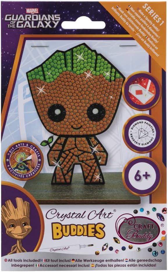 Crystal Art Diamond Painting - Auswahl - Marvel Spider-Man Groot Grogu Stitch Frozen Elsa