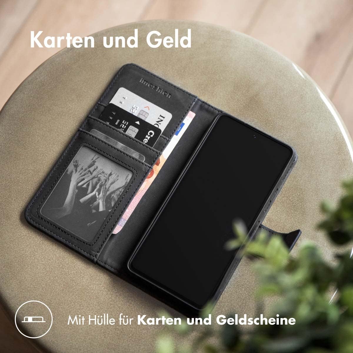Samsung Galaxy A32 Smartphone Cover Handy-Hülle Kartenhalterung schwarz Bookcase