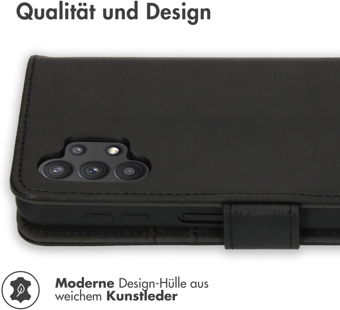 Samsung Galaxy A32 Smartphone Cover Handy-Hülle Kartenhalterung schwarz Bookcase