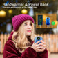 Handwärmer (2Stück) blau Akku Taschenwärmer PowerBank mit Digitalanzeige 3 Heizstufen
