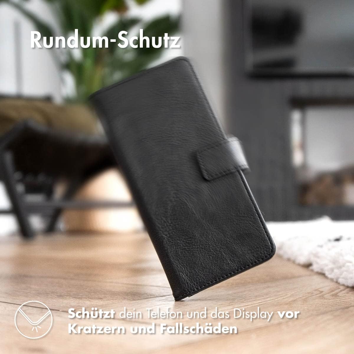 Samsung Galaxy A32 Smartphone Cover Handy-Hülle Kartenhalterung schwarz Bookcase