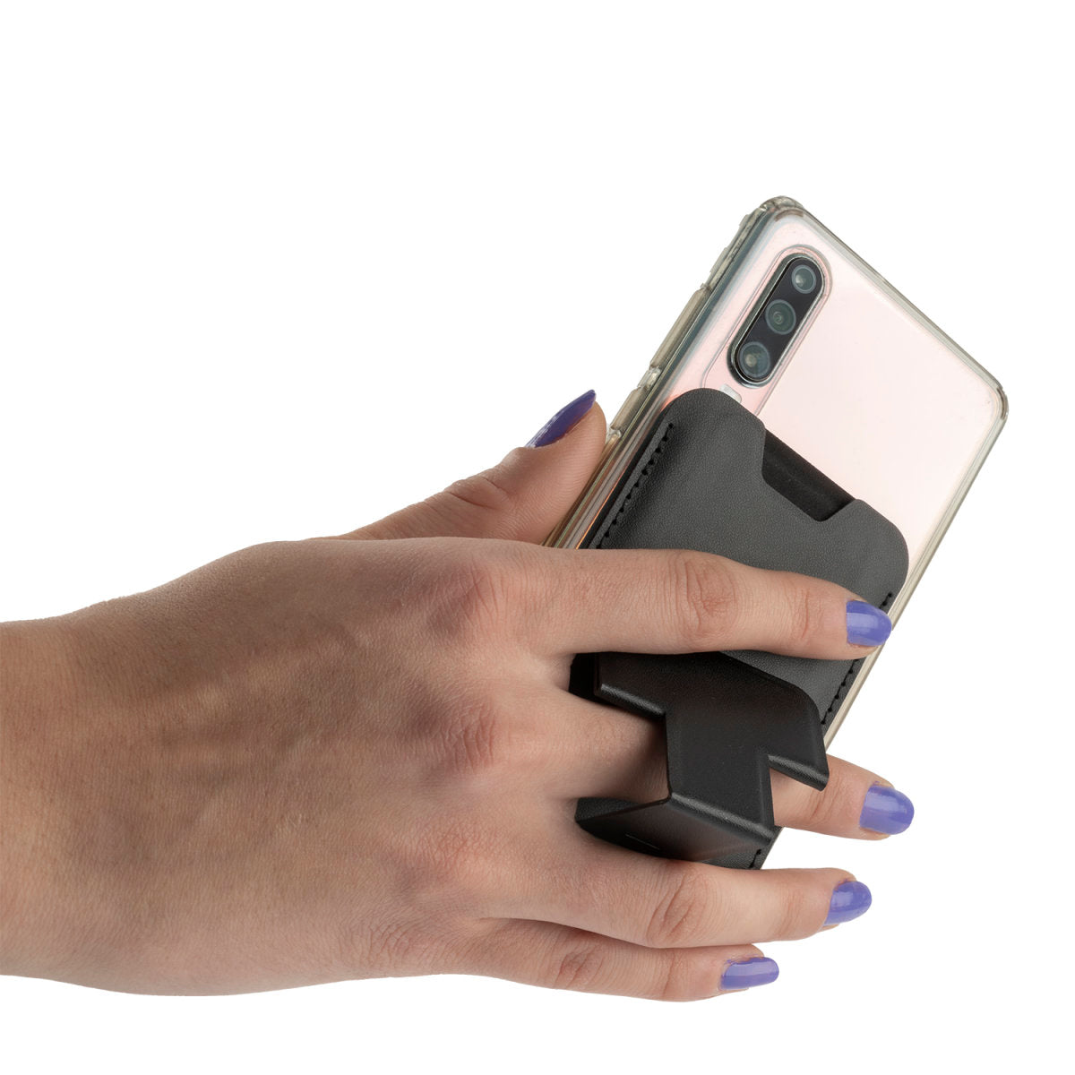 Kickstand Wallet braun Karten-Etui Handy Smartphone Halterung for Apple Ihpone Samsung & more