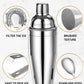 Cocktail Shaker Set - 15 Teile - inkl Rezeptbuch - Edelstahl - NEU in OVP