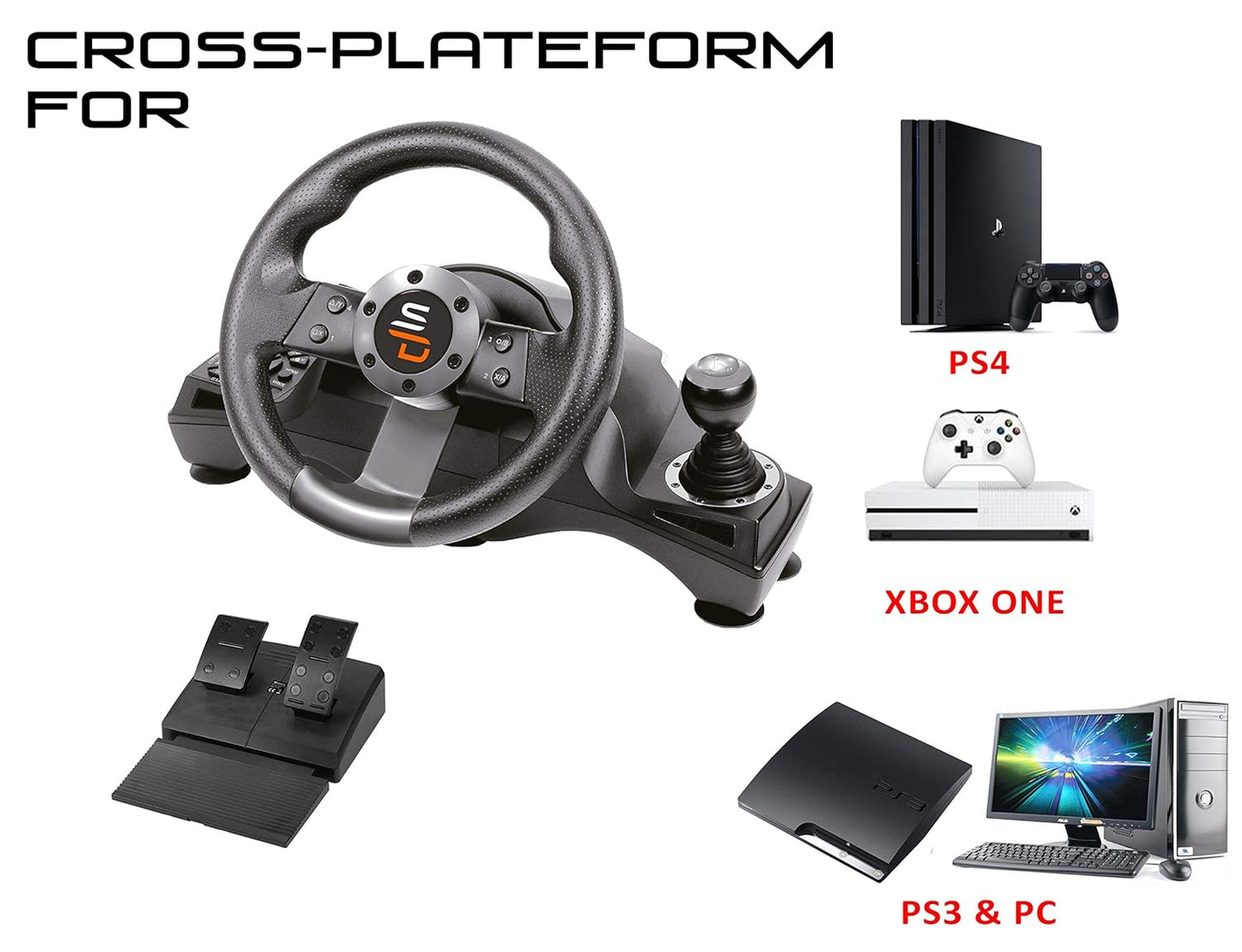 SUBSONIC - Racing Lenkrad - DRIVE PRO SPORT für PS3 PS4 XBOX ONE