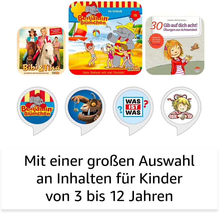 Echo Dot Kids (5. Generation, 2022) inkl 1 Jahr Amazon Kids+ Mitgliedschaft - für Kinder - Eulen-Design