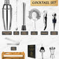 Cocktail Shaker Set - 15 Teile - inkl Rezeptbuch - Edelstahl - NEU in OVP