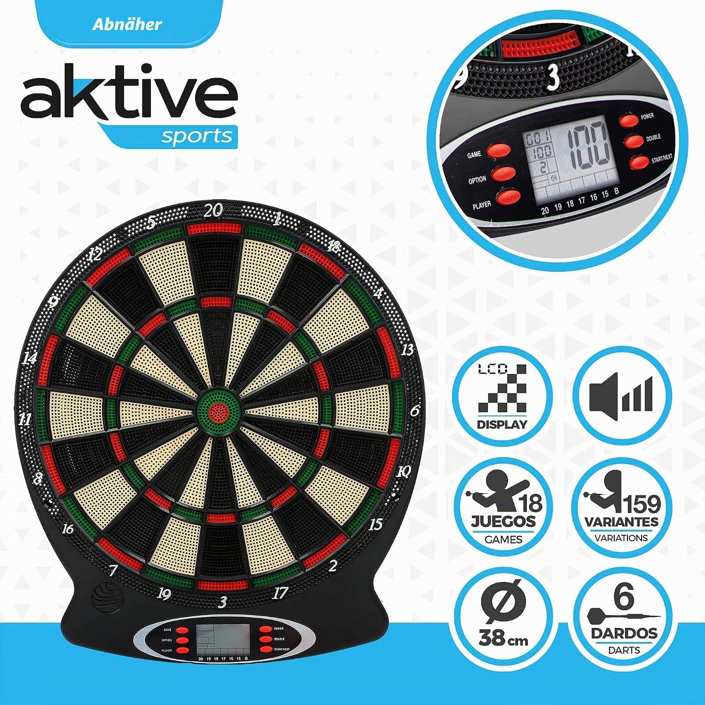 Colorbaby - elektronische Dartscheibe mit Multifunktion (inkl 6 Dartpfeile) - NEU