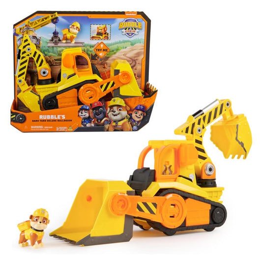 Rubble & Crew - Bulldozer Planierraupen-Baufahrzeug Spielzeug mit Licht & Geräuschen