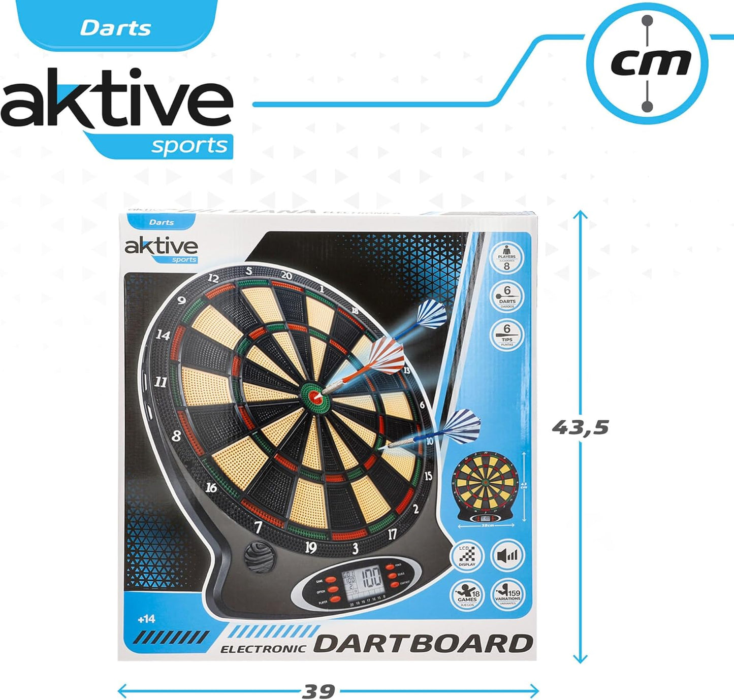 Colorbaby - elektronische Dartscheibe mit Multifunktion (inkl 6 Dartpfeile) - NEU