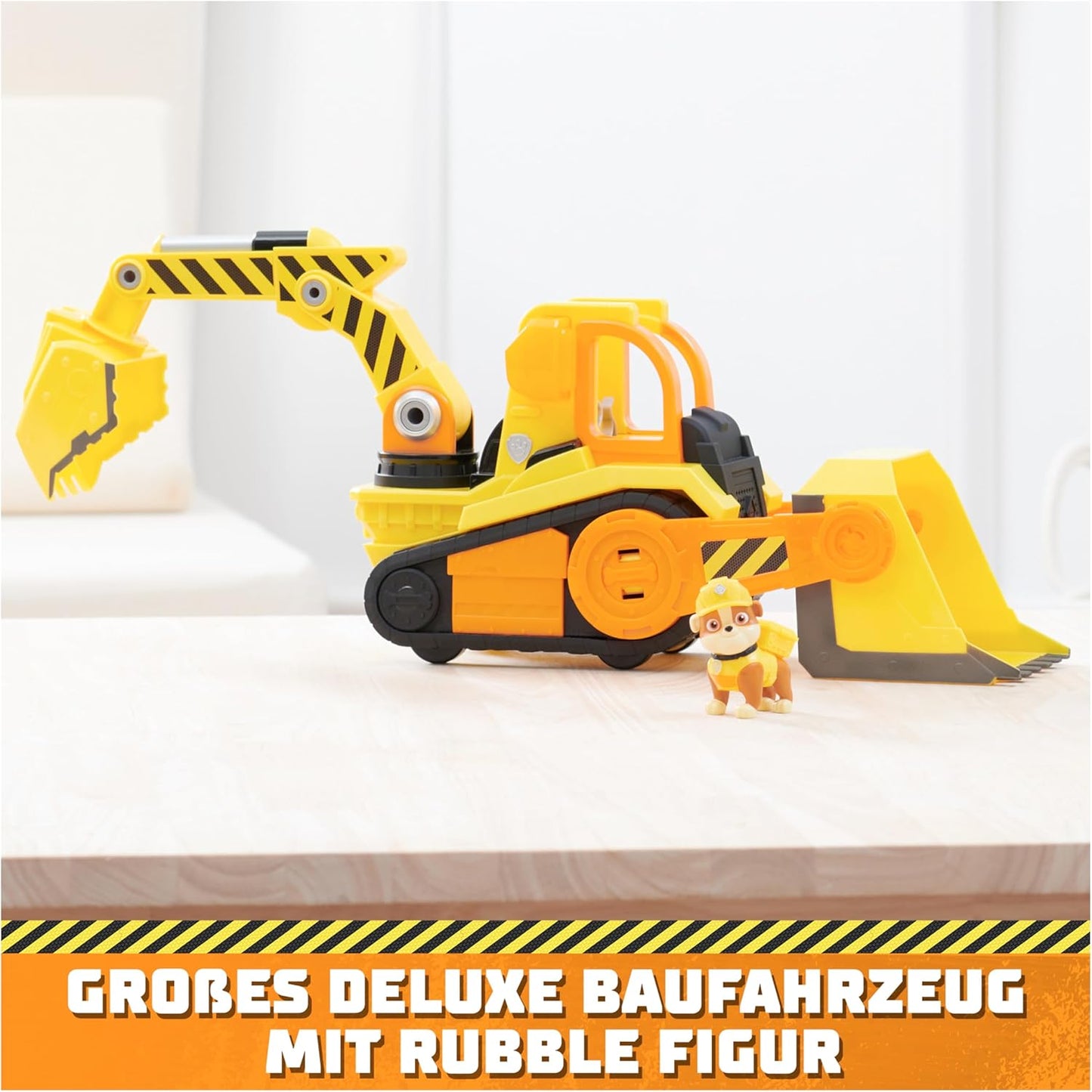 Rubble & Crew - Bulldozer Planierraupen-Baufahrzeug Spielzeug mit Licht & Geräuschen
