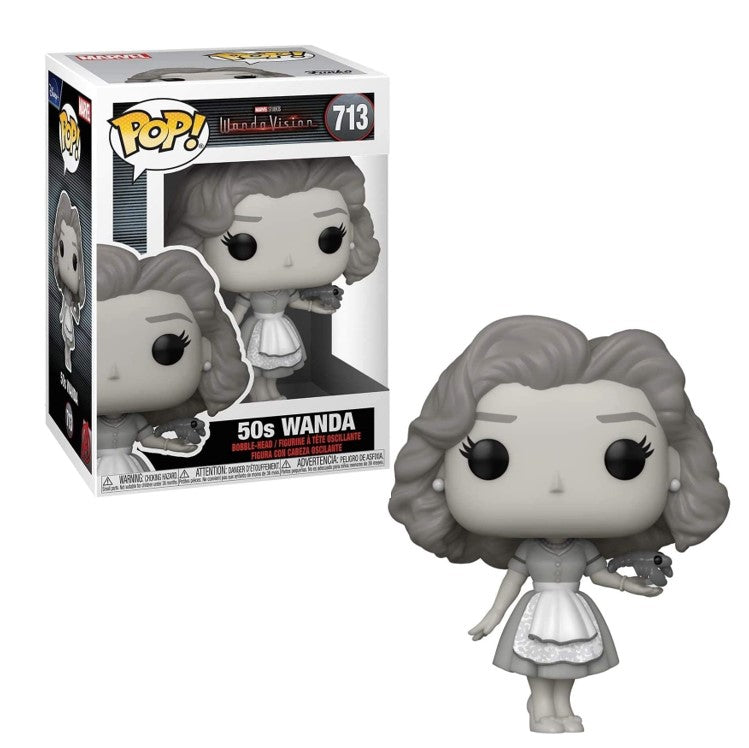 FUNKO POP Marvel Wanda Vision #713 Wanda 50s - Bobble Head - NEU