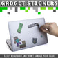 Minecraft Tech Stickers Gadget Set