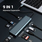 USB C Docking Station 9 in 1 Hub Adapter 4K HDMI USB 3.0 PD SD/TF Kartenleser MacBook Pro/Air, Surface