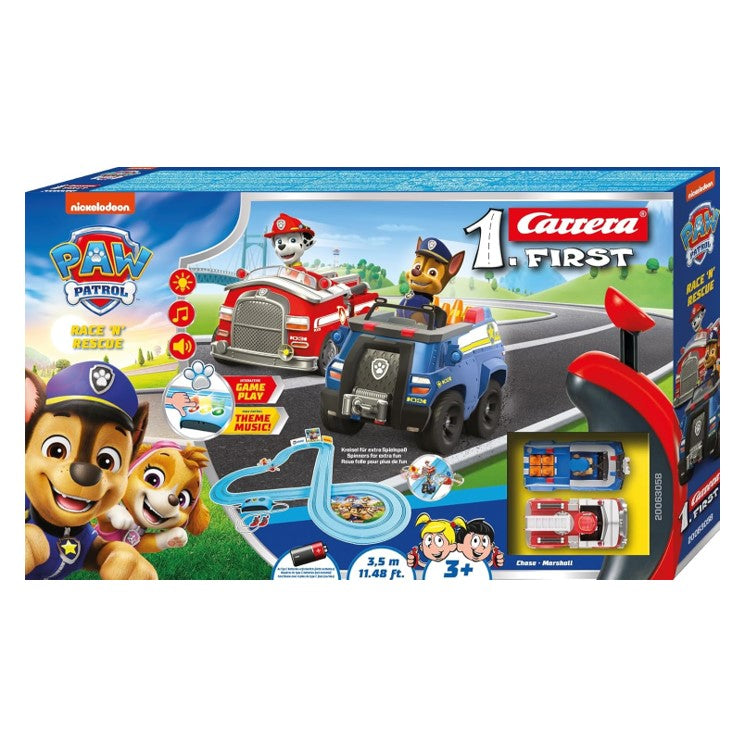 Carrera First PAW Patrol 3,5m Rennbahn Spielbahn für Kinder mit Licht & Sound - B-Ware
