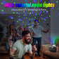 RUBEHOOW Karaoke Maschine mit 2 drahtlosen Mikrofonen und buntem Disco Lichteffekt