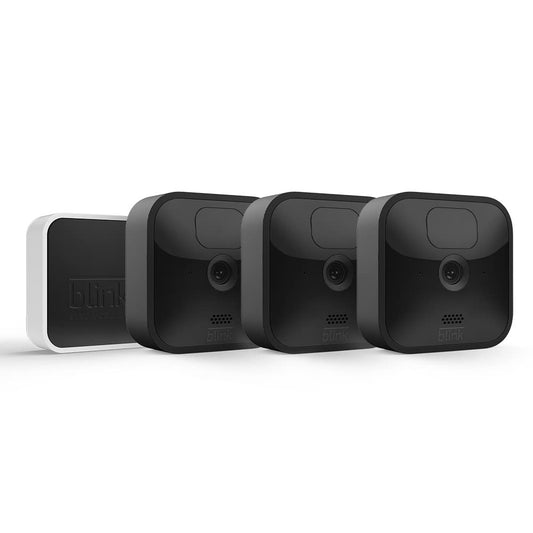 Amazon Blink Outdoor inkl Blink Sync Module 2 / 3x kabellose HD-Überwachungskamera / Alexa / 3 Kameras