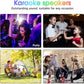 RUBEHOOW Karaoke Maschine mit 2 drahtlosen Mikrofonen und buntem Disco Lichteffekt