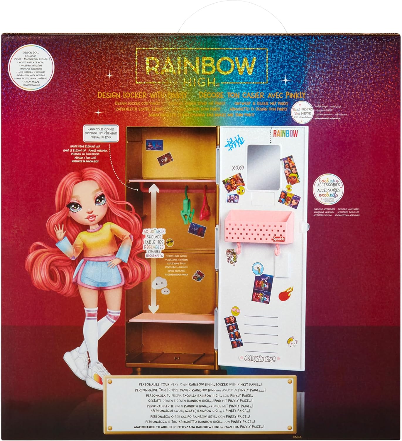 Rainbow High Design & Style Puppe mit Schließfach Spielset Kinder Geschenk Spielzeug - NEU