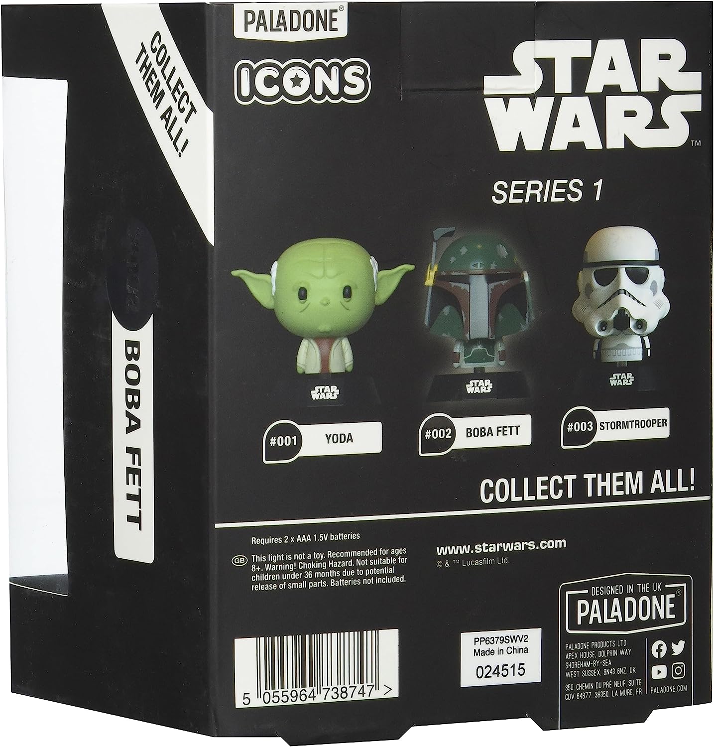 Star Wars Disney Boba Fett - Icons Light Licht Nachtlicht Lampe - Paladone