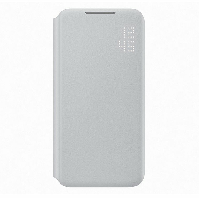 Samsung Galaxy S22 LED View Smartphone Cover Handy-Hülle Kartenhalterung Hellgrau