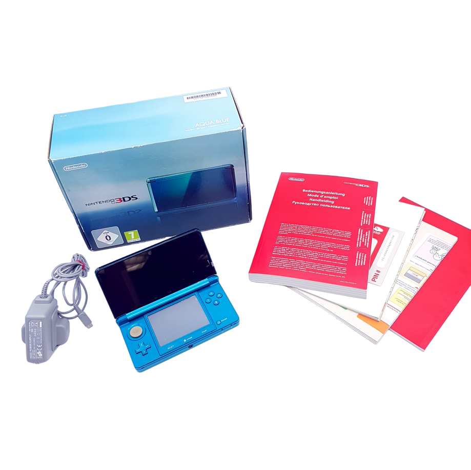 Nintendo 3DS Konsole aqua blau mit OVP - gebraucht