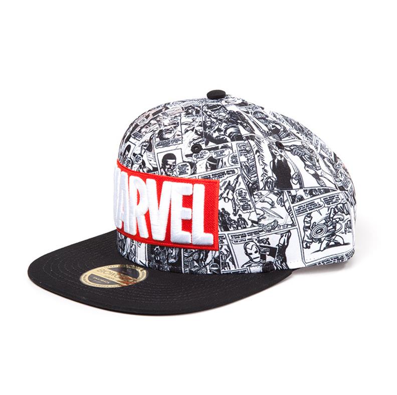 Marvel: Classic Red and White Logo Snapback Cap Mütze Basecap - verstellbar