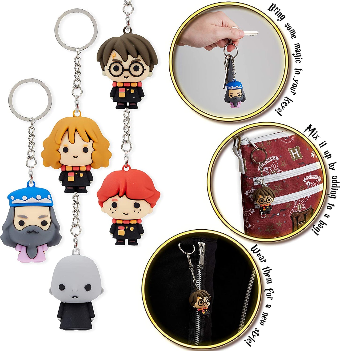 Harry Potter Schlüsselanhänger Set (5 Figuren) Keychain