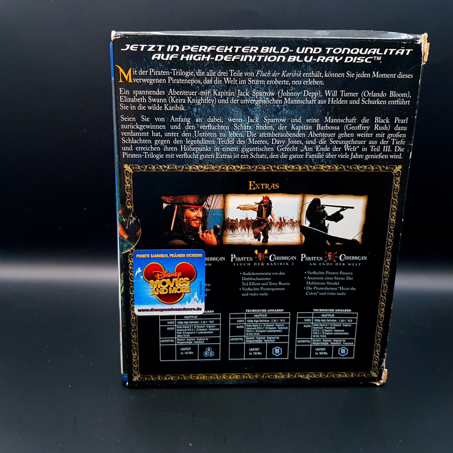 Fluch der Karibik  1-3 Die Piraten-Trilogie (Pirates of the caribean) - Blu Ray Zustand sehr gut