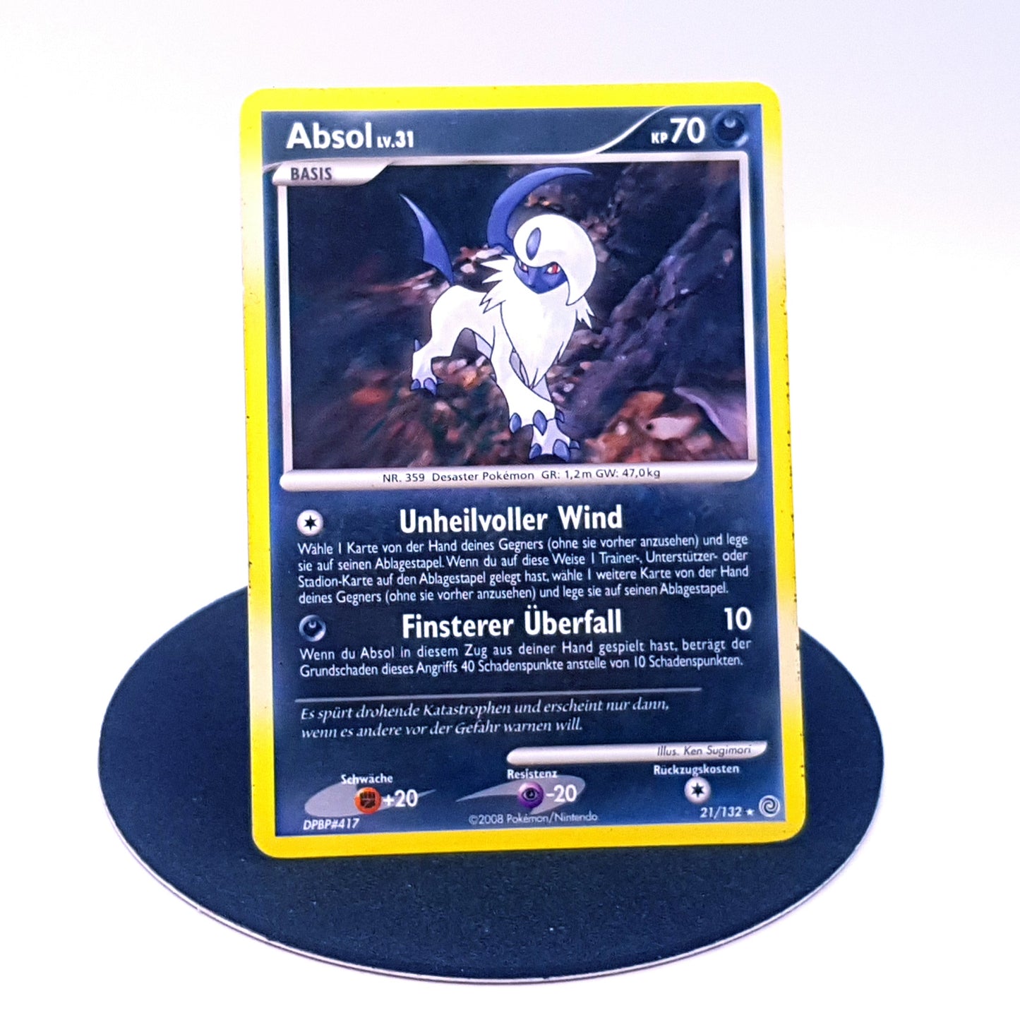 Pokemon Karte Absol 21/132 Diamant & Perl 2008 good