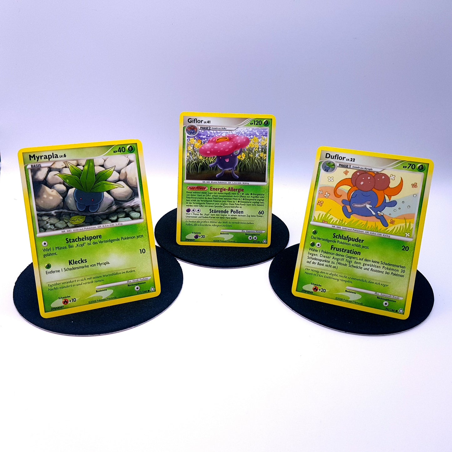 Pokemon Karten Myrapla 111/146 Duflor 96/146 Giflor 45/146 Diamant & Perl 2008 near mint
