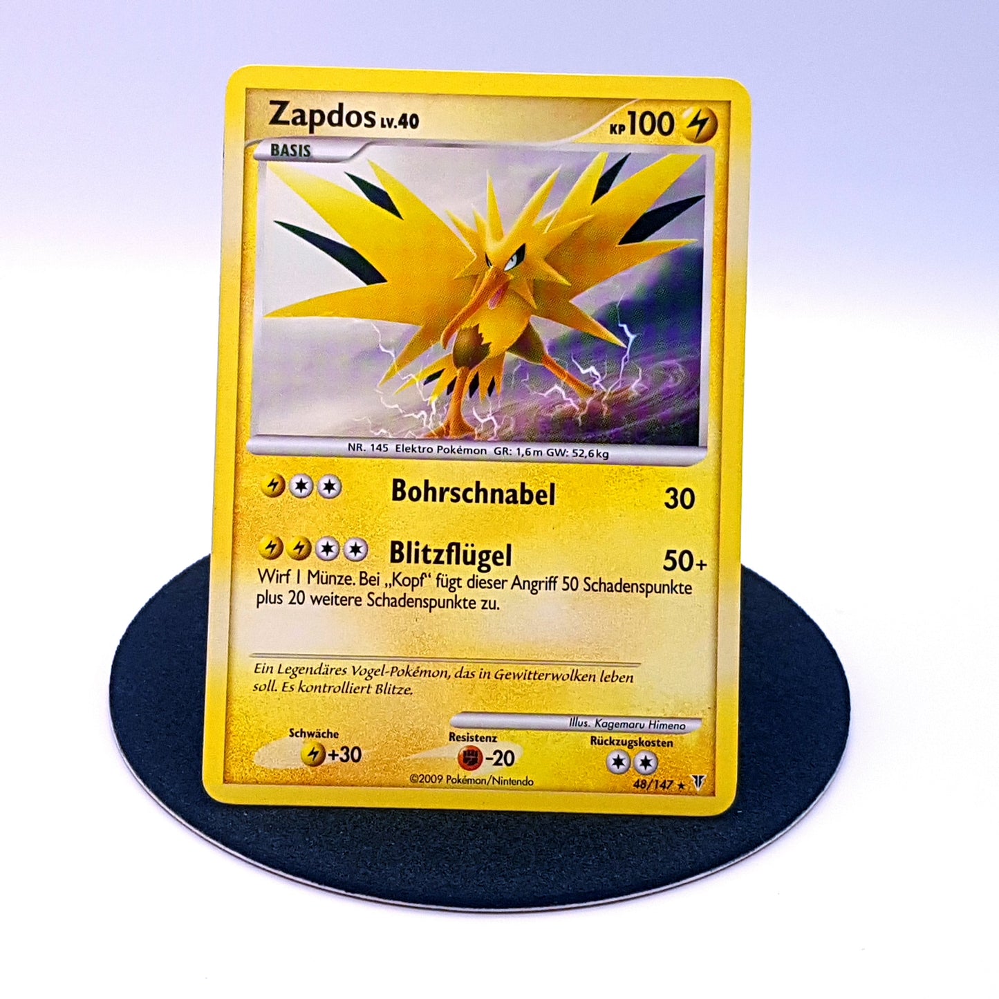 Pokemon Karte Zapdos 48/147 Platin 2009 near mint