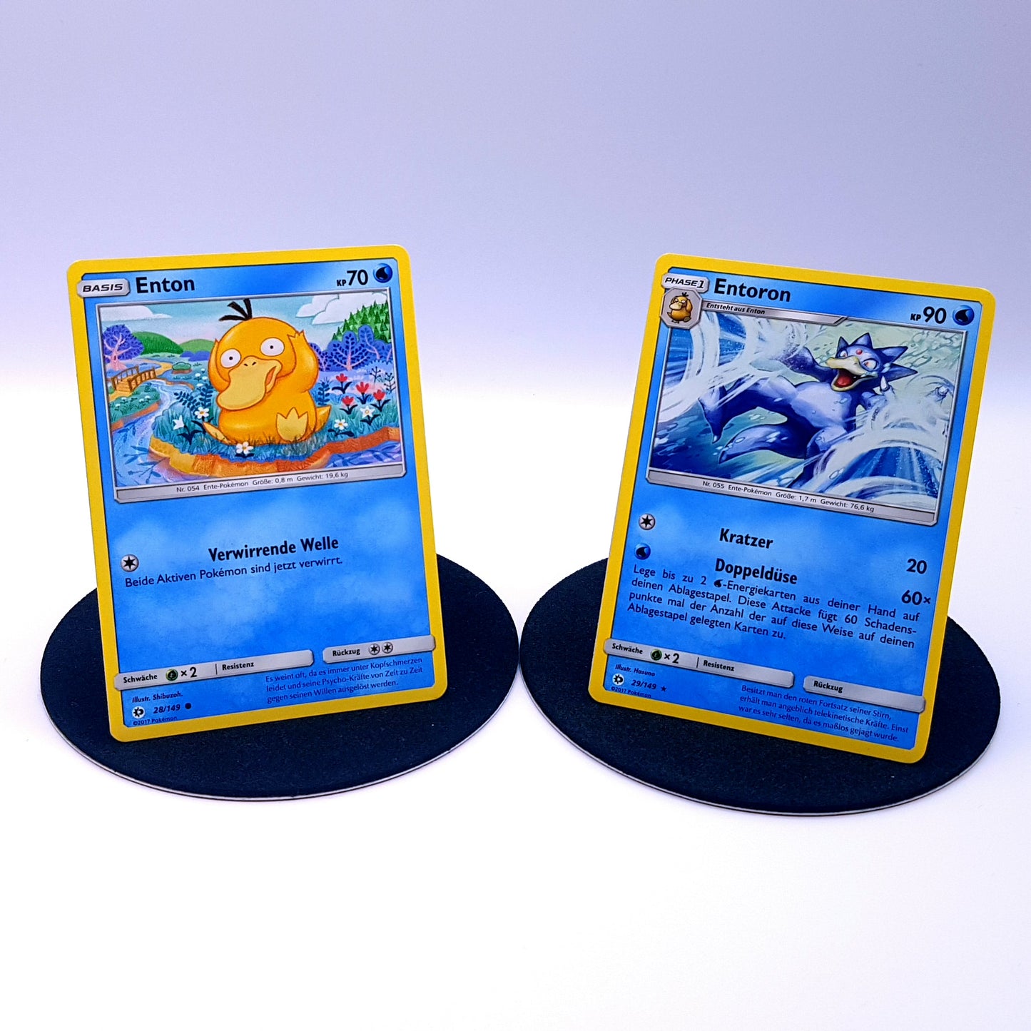 Pokemon Karten Enton 28/149 & Entoron 29/149 Sonne & Mond 2017 mint