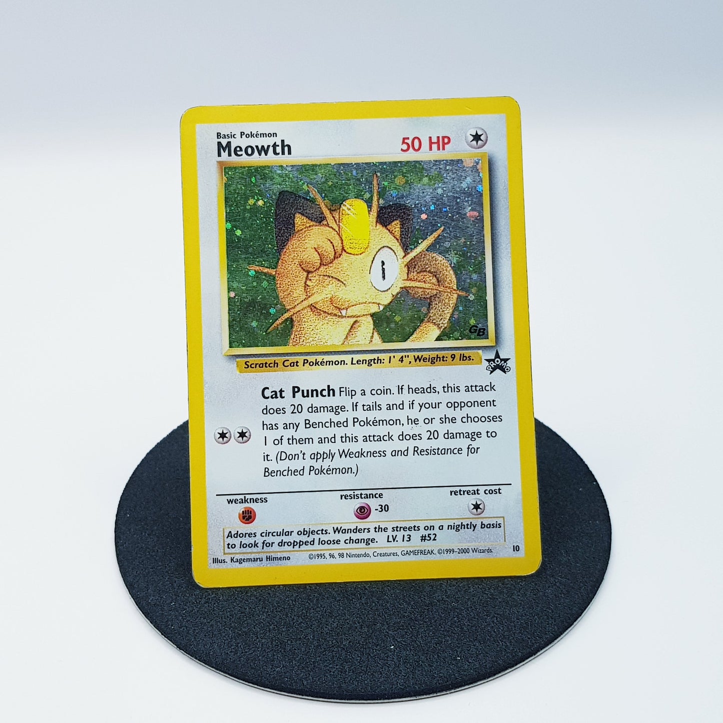 Pokemon Card Meowth #10 rare holo Black Star Promo EN