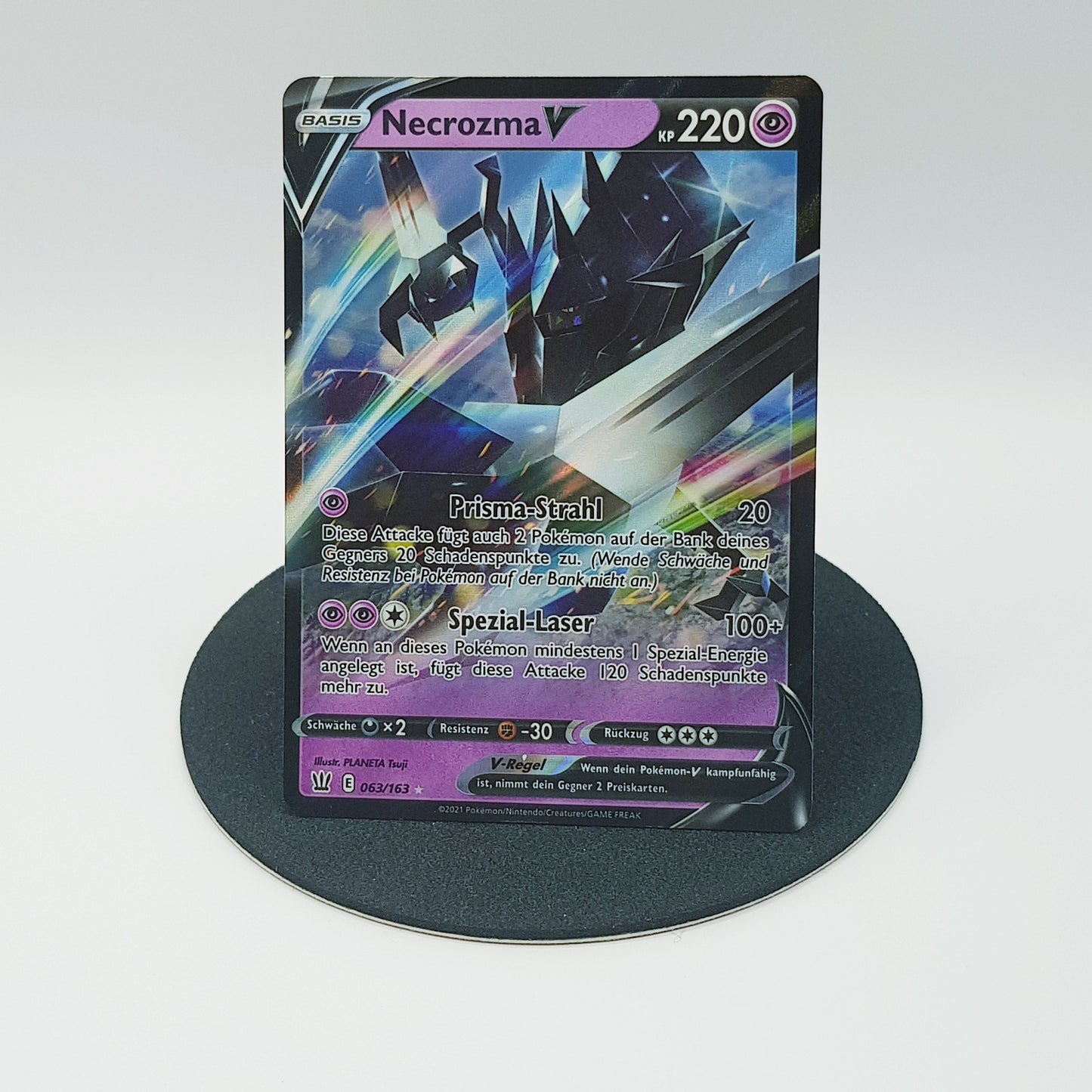 Pokemon Karte Necrozma V 063/163 rare holo Kampfstile 2021 Mint DE