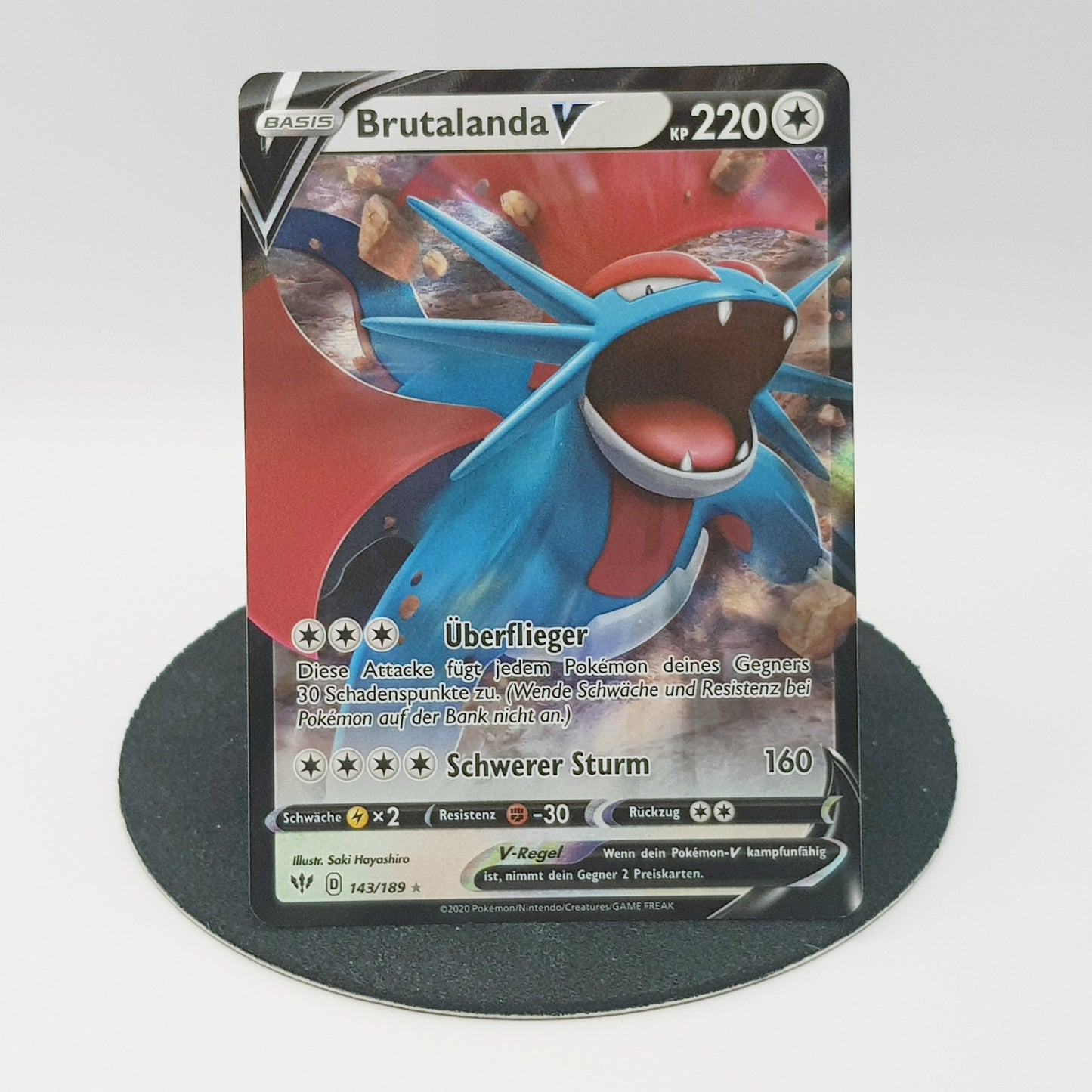 Brutalanda V 143/189 rare holo Fullart - Schwert & Schild - Flammende Finsternis 2020 - DE - Pokemon