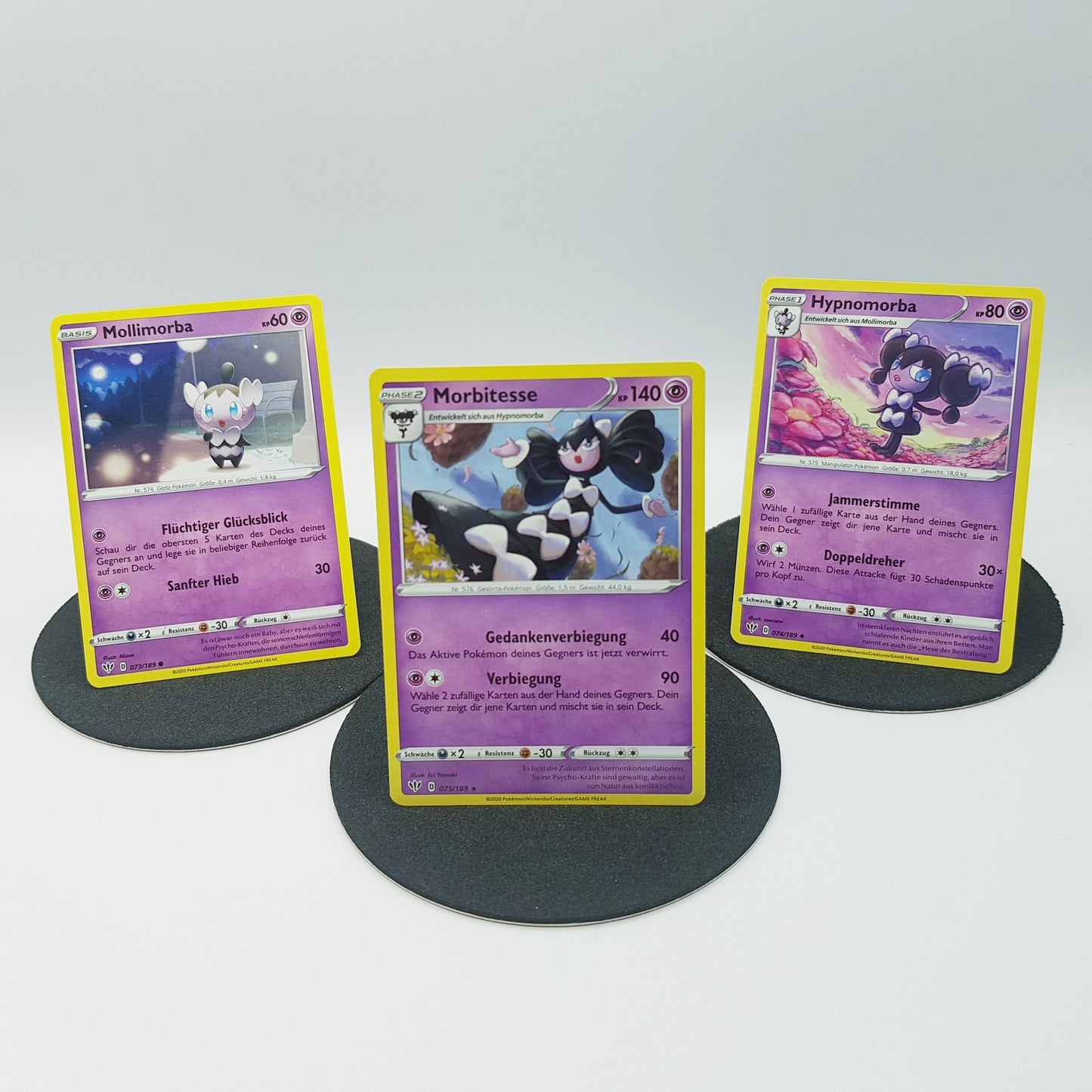 Mollimorba 073/189 Hypnomorba 074/189 Morbitesse 075/189 rare - Schwert & Schild - Flammende Finsternis 2020 - DE - Pokemon