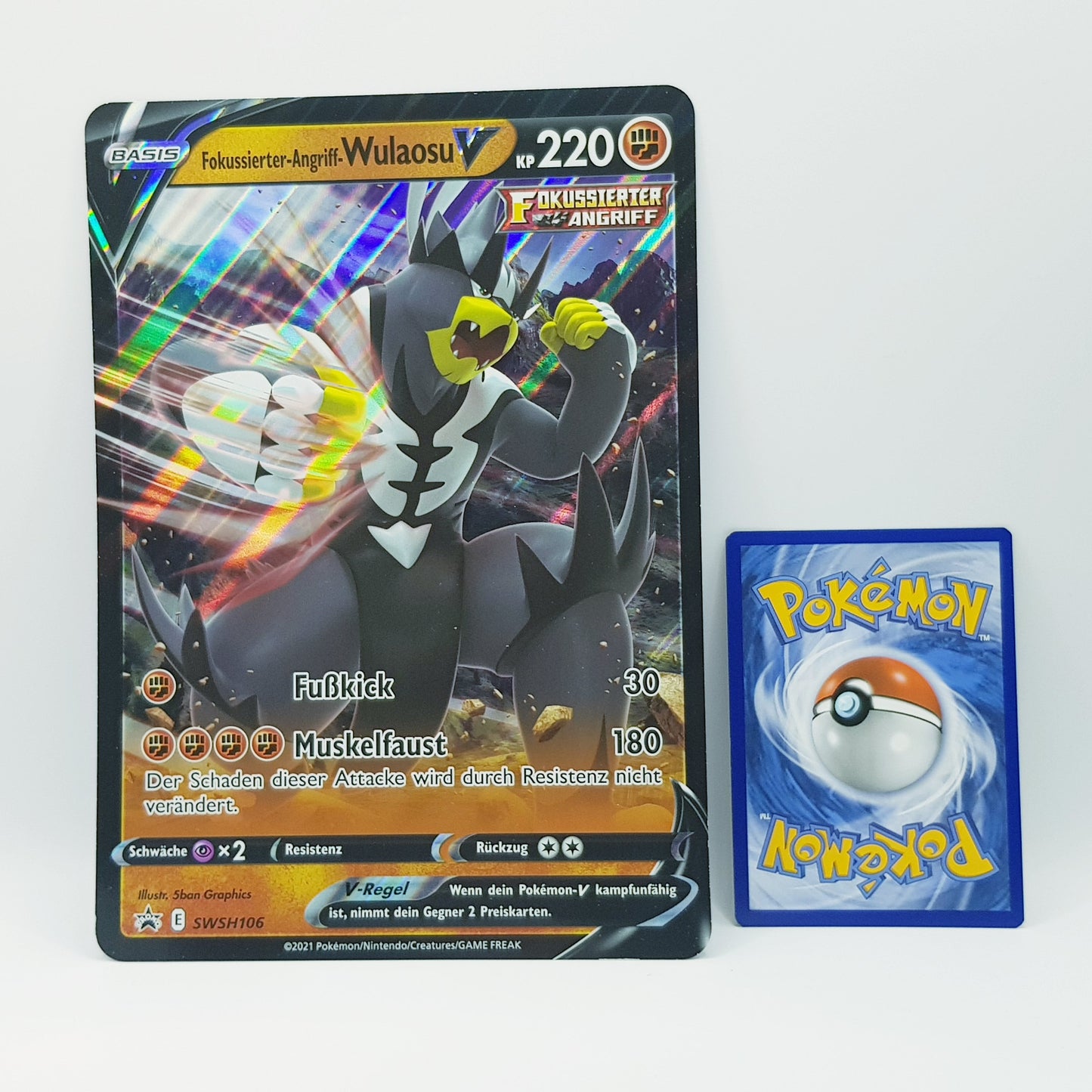 Wulaosu V SWSH106 Black Star Promo XXL Jumbo Karte holo - DE - Pokemon