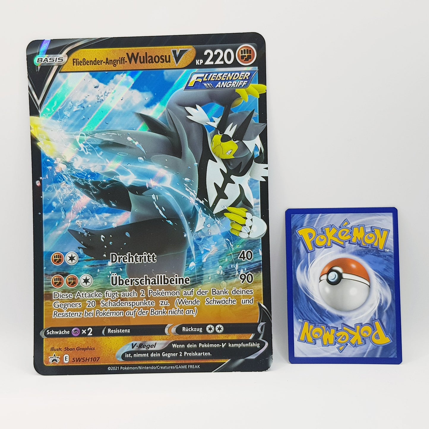 Wulaosu V SWSH107 Black Star Promo XXL Jumbo Karte holo - DE - Pokemon