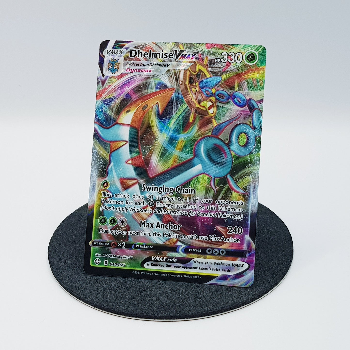 Dhelmise VMAX 010/072 rare holo Fullart - Glänzendes Schicksal 2021 EN Pokemon
